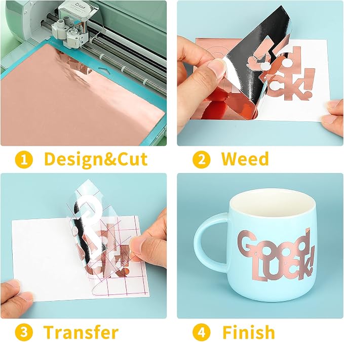 Rose Gold Permanent Adhesive Vinyl Roll - Image 3