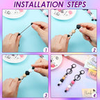 Sasylvia 60 Pcs Beadable Keychain Bars Bulk Making Kit 20 Beaded Keychain 20 - Image 4