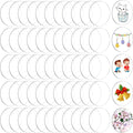 60 Pieces Transparent Acrylic Circle Discs Thick Round Acrylic Sheets Blanks by Zonon