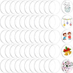60 Pieces Transparent Acrylic Circle Discs Thick Round Acrylic Sheets Blanks by Zonon