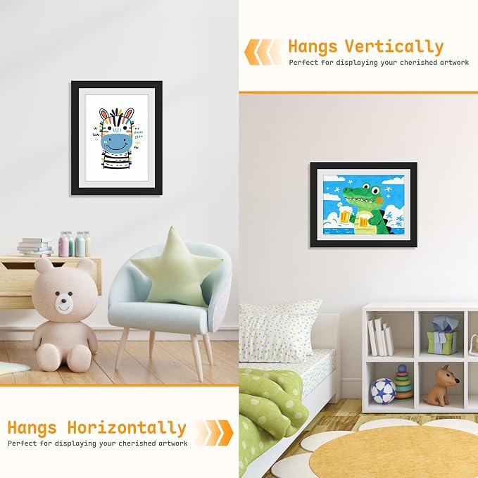 2 Pack Kids Artwork Frames Changeable 8.5 x 11 Inch Children Art Projects - Image 4