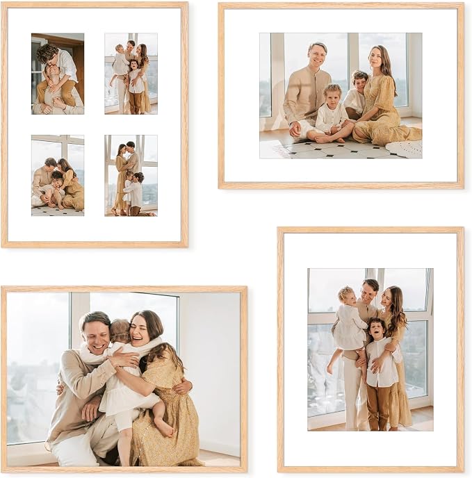 12x16 Picture Frame, OAK Wood Photo Frame 8.5x11 by ATOBART