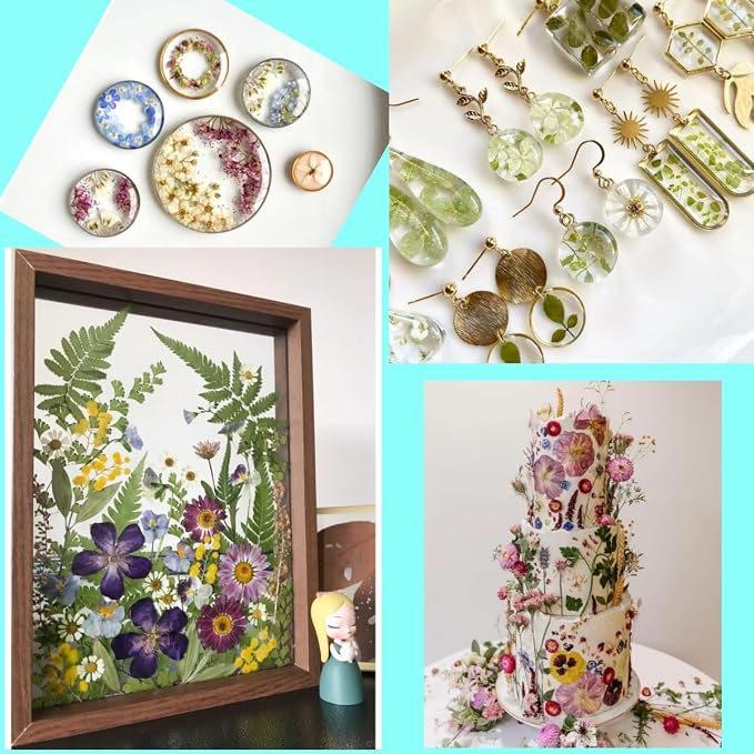 80Pcs Pressed Flowers, Nail Art, Scrapbooking, Candle Holder, Jewelry Making - Image 5