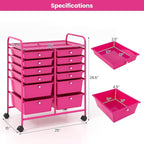 BECOMFORT 12-Drawer Rolling Cart - Image 3