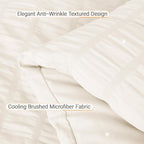 MUXHOMO 7 Pieces King Comforter Set, Seersucker Bed in a Bag King Size - Image 6
