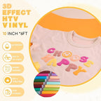 Tintnut Saffron Mango Puff Heat Transfer Vinyl Roll, easy cut & weed, stretch - Image 2