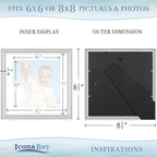 8x8 Picture Frames with 6x6 Mat, 6 Pack, Contemporary, Inspirations | These - Image 3