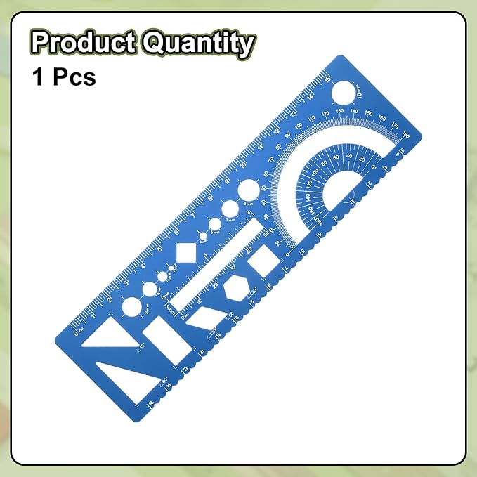 HARFINGTON Multifunctional Geometric Rulers 15cm Metric and SAE Aluminum - Image 3