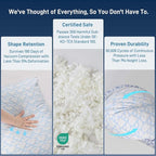 Cotelovo Shredded Memory Foam Soft Bamboo Viscose Pillows Adjustable - Image 7