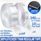 JIXZEN Double Sided Tape Heavy Duty 240", Extra Strong Removable Nano Mounting - Image 2