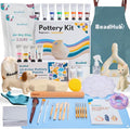Air Dry Clay Pottery Kit for Adults Beginner, Starter Kit by BeadHub