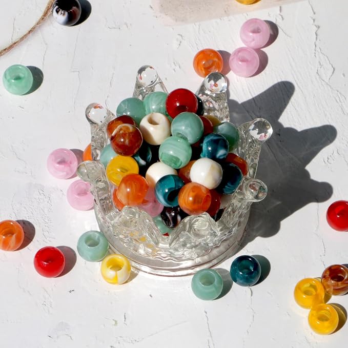 160pcs 12mm Plastics Acrylic Large Hole Cloud Pop Beads Mix Color Large Hole - Image 4