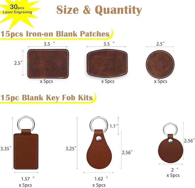 30 Pcs Laser Engraving Blanks - Image 2
