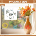 Marspark 72 Pcs Small Stencils for Crafts Reusable 3 Inch Stencils for Painting - Image 2