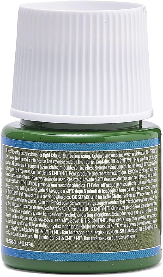Pebeo Setacolor Light Fabrics Paint 45-Milliliter Bottle, Moss Green - Image 3