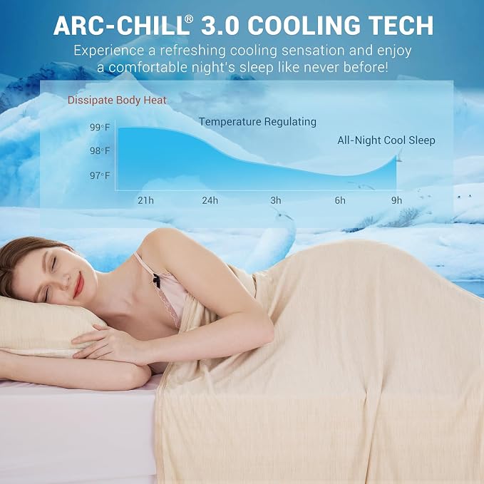 Elegear Revolutionary Cooling Blanket Queen Size Absorbs Heat, Keep - Image 2