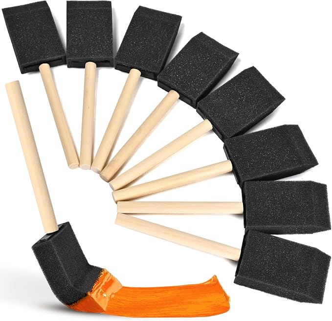 Foam Paint Brushes, 1.6 Inch, Sponge Paint Brush, Foam Brushes by HyozorGo