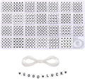 1400 Pieces 4x7mm White Round Acrylic Alphabet Letter Beads A-Z Heart Pattern by YYOODS