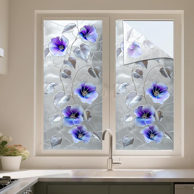 IVN Stained Glass Window Film Privacy Window Film Static Cling Window Film - Image 5