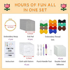 Groodo Punch Needle Coaster Kit, Kids & Adults Good Gift - Image 4