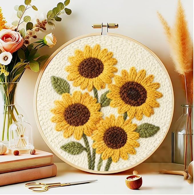 INFUNLY Sunflower Punch Needle Kit - Image 4