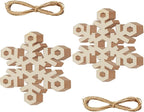 20Pcs Large Wooden Snowflake Unfinished Cutouts Christmas Ornaments DIY Craft by Tmflexe