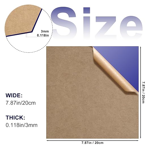 Gute 6Pcs Cast Acrylic Sheet, Acrylic Sheet Opaque Plastic Sheet 8 x 8 Inch - Image 3