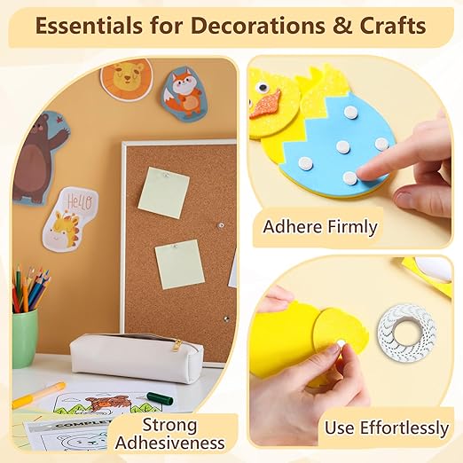 400 PCS 2mm Double Sided Foam Dots 0.3" Foam Round Dots 3D Foam Tape Craft - Image 6