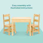 Melissa & Doug Solid Wood Kids Table and Chairs - Image 5