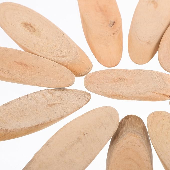 EXCEART 25Pcs Oval Driftwood Slices Natural Wood Blanks - Image 6