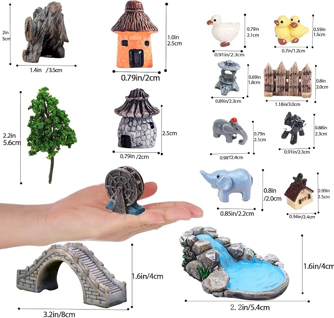 Fairy Garden Accessories Outdoor, 42 Zen Accessories, Miniature Decorations - Image 6