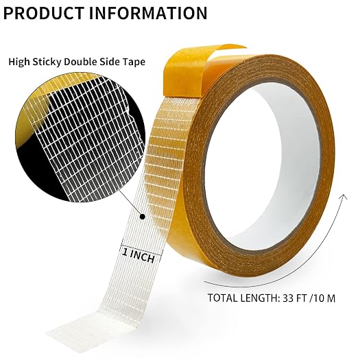 Birllaid Fabric Tape Multifunctional Double Sided Tape, Double Stick Carpet - Image 2