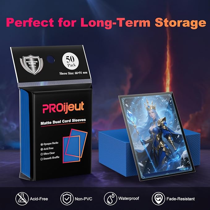 200 Pack Card Sleeves, Matte Dual Trading Card Sleeves - Image 4