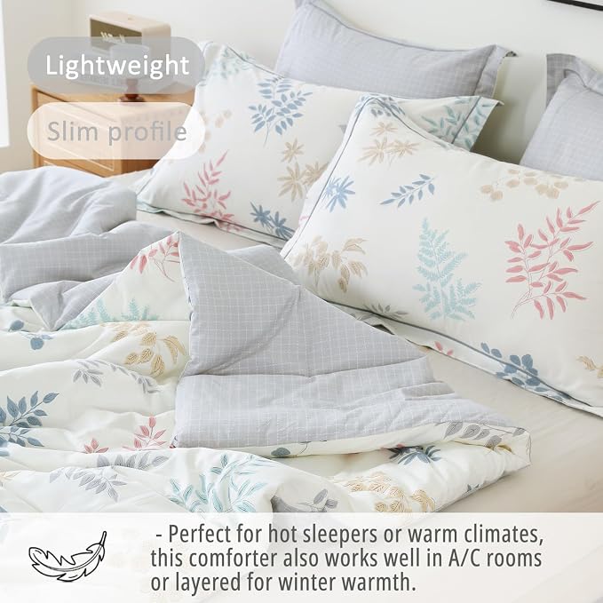 LEMIROE White Cotton Comforter Queen Size 3Pcs - Image 3