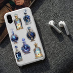 50PCS Lunar Phase Crystal Bottle Stickers – Clear Watercolor Moon & Star - Image 5