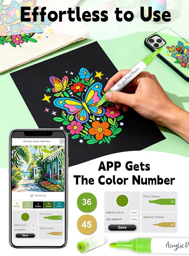 48 Colors Acrylic Paint Markers - Image 3