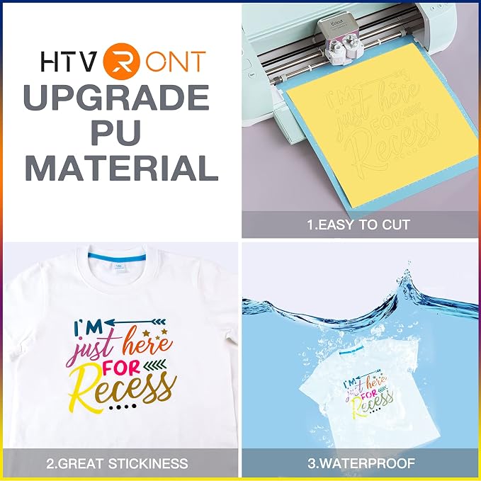 HTVRONT Orange HTV Heat Transfer Vinyl Bundle: 36 Pcs 12 x 10 Iron on Vinyl | - Image 4