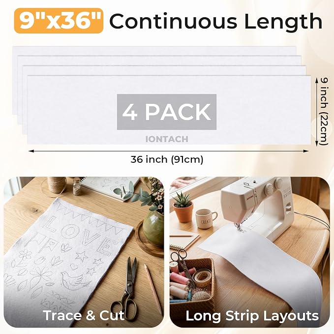 IONTACH 9" X 36" Soft Felt Sheets 1.6mm Thick | Acrylic Felt Fabric - Image 2