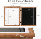 Kids Art Frames, 10x12.5 Front Opening Kids Artwork Frames Changeable, Dark - Image 6