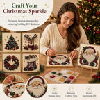 DIY Christmas Pearl Diamond Art Painting Kit, Cute Santa Elk Christmas Pearl - Image 5