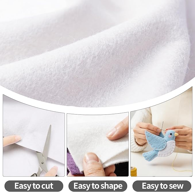 White Felt Fabric Sheet 108" X 36", 1.4mm Thick Large Soft Durable Flexible - Image 4