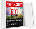 ESRICH Canvas for Painting 16x20 Inch, 10 Pack Flat Canvas Boards for Painting by ESRICH
