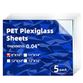 5-Pack of 8×10" PET/Plexiglass Sheets, Transparent Clear Flexible Plastic Sheet by MorefaLife