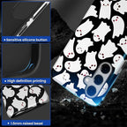Case for Samsung Galaxy S25 Case, Halloween Ghosts Bats Design Hybrid Dual - Image 5