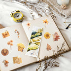 52Pcs Vintage Botanical Scrapbook Stickers Pack, Transparent Fern Leaf Stickers - Image 5