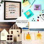 30PCS Wooden Squares for Crafts, 1/4 Inch Thick Natural Blank Square Blocks - Image 5