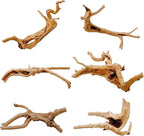 Hamiledyi 6PCS Aquarium Driftwood 6-8in Natural Spider Wood Branches Reptiles by Hamiledyi