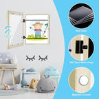 Kids Art Frames, 8.5x11 Front Opening Kids Artwork Frames Changeable, Ivory - Image 6