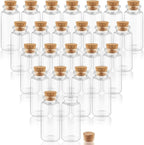24 Pcs 30ml/1oz Glass Bottles Transparent Mini Glass Vials Empty Sample by Cositina