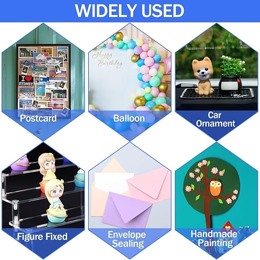 JANYUN 140 Pcs Double Sided Sticky Dots, 8 x 10 mm Square Putty Tape | Square - Image 5